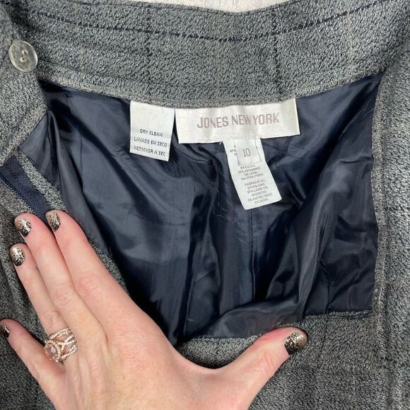 Pre-Owed Jones New York Womens Gray and Black Slacks Size 10 - Picture 6 of 7